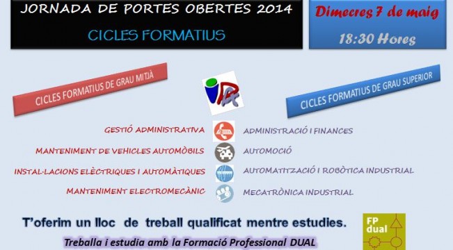 Jornada de portes obertes per a cicles formatius